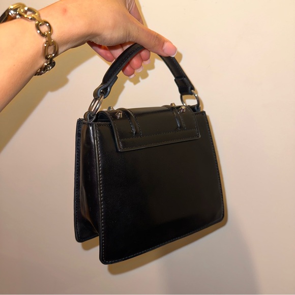 Zara Black Studded Crossbody Bag - Picture 4 of 5